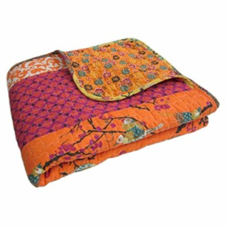 Lush Decor Royal Empire Reversible Cotton Throw Blanket Review - Tangerine Boho Blanket